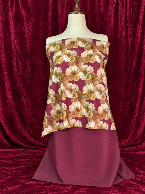 Plum Petals – 2PC Floral Linen Suit 🌷✨ | Merium’s Wear 🤍👗