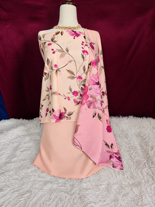 🌸 Mauve Meadows – 3PC Printed Karandi Unstitched Suit | Merium’s Wear 💜